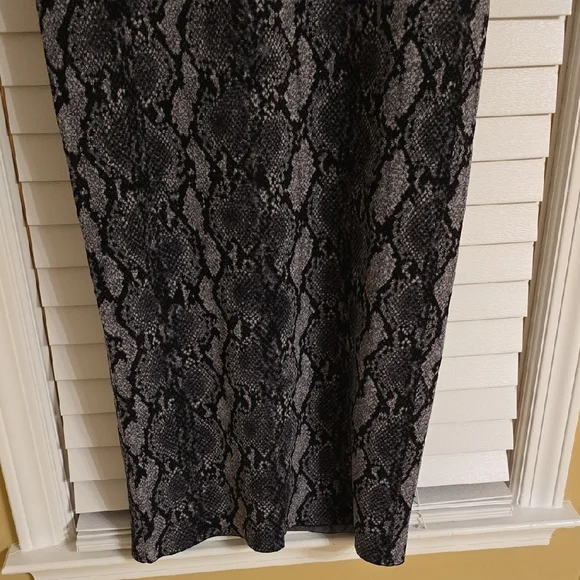 Michael Kors Black and Gray Sheath Maxi Dress Sleeveless - Picture 5 of 16